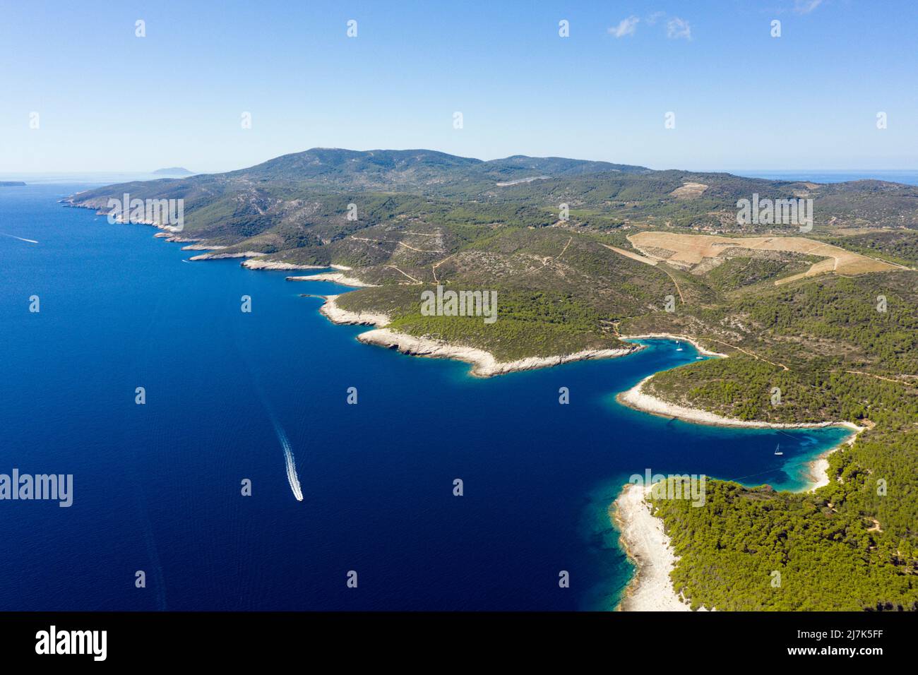 Südlich der Insel Vis, Mittelmeer, Kroatien Stockfoto