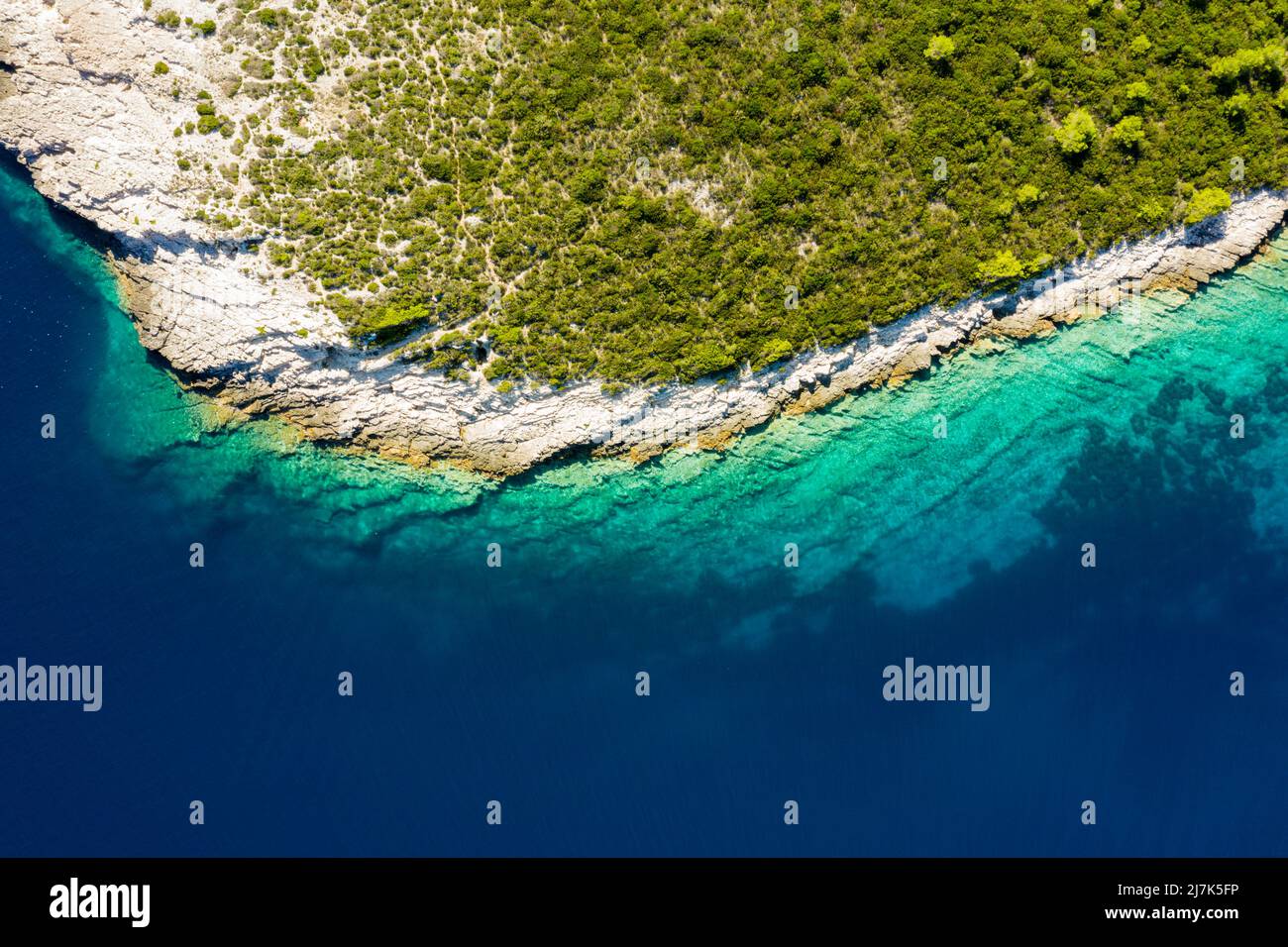 Südlich der Insel Vis, Mittelmeer, Kroatien Stockfoto