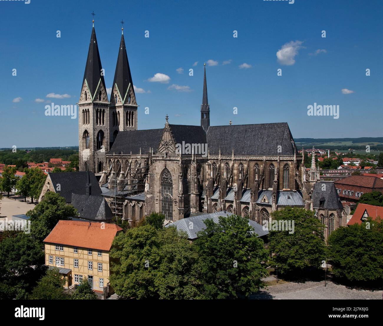 Halberstadt Dom 55326a , View with New Dachreiter of Südosten Stockfoto