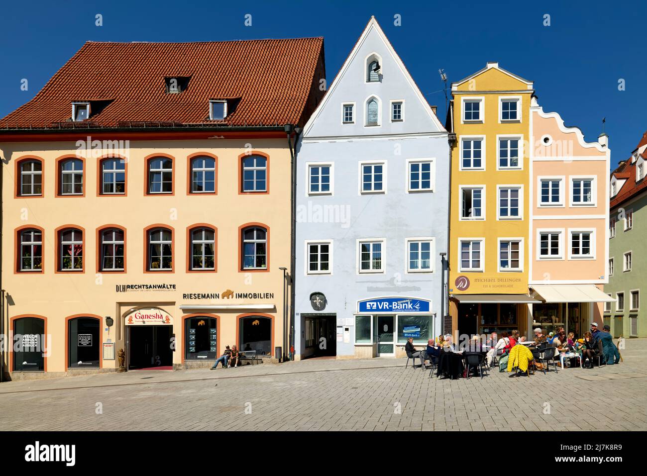 Deutschland Bayern Romantische Straße. Landsberg am Lech. Hauptplatz Stockfoto