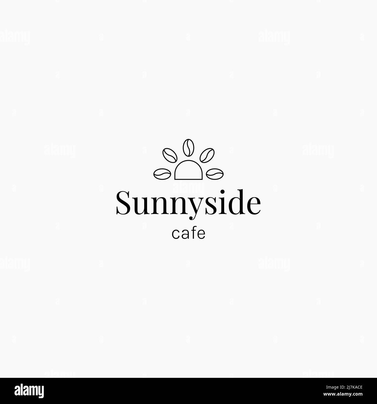 Logo für Sonne und Kaffee, passend für Café-Geschäfte Stock Vektor