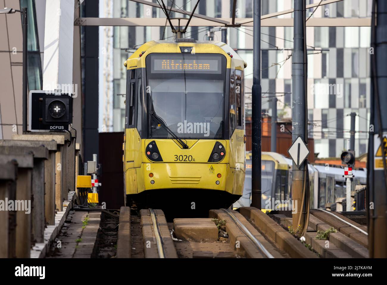 Metrolink Tram, Manchester. Stockfoto