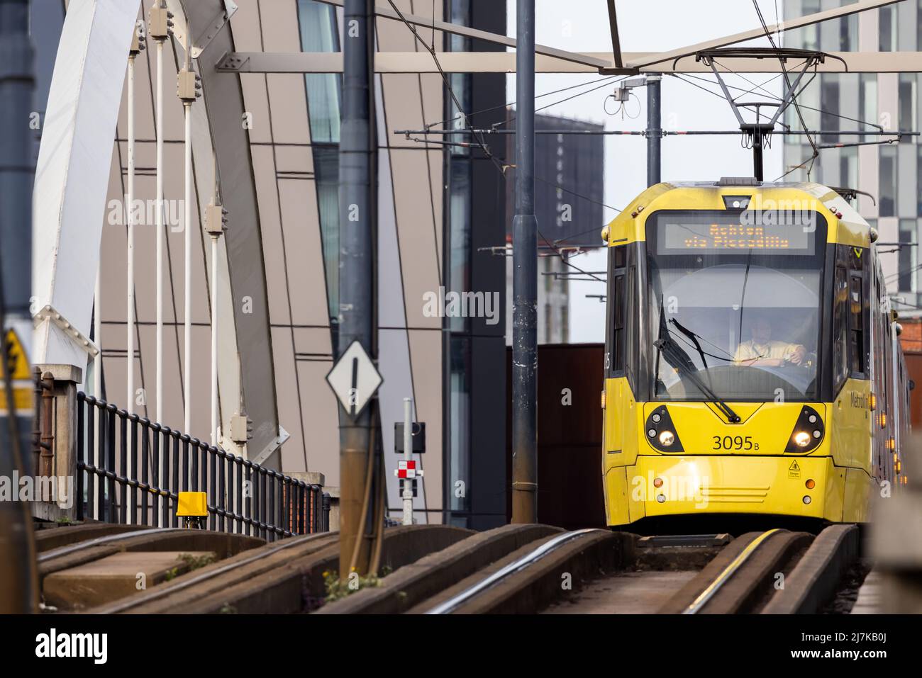 Metrolink Tram, Manchester. Stockfoto