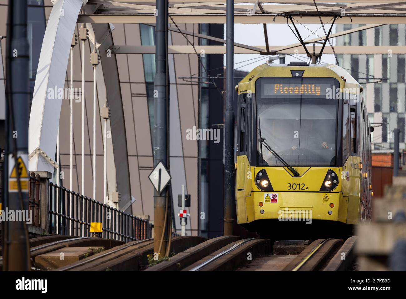 Metrolink Tram, Manchester. Stockfoto