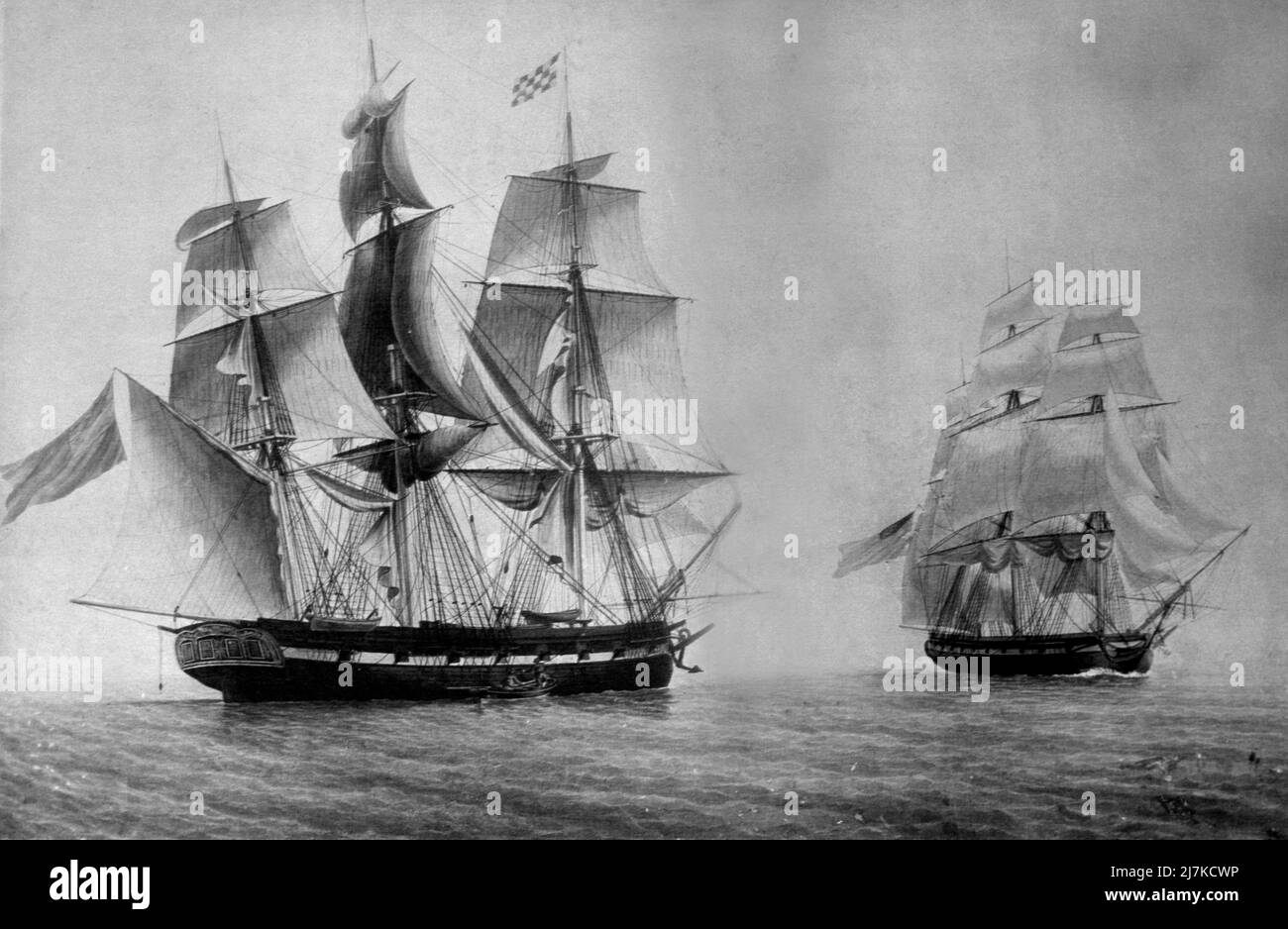 Griechische Revolution 1821 Tombazi Flaggschiff Stockfoto