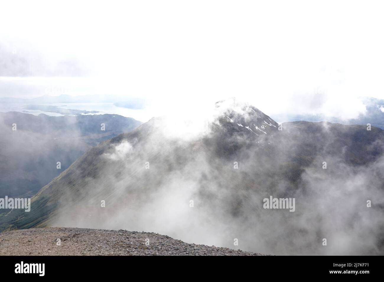 Sgorr Dhonuill von Sgorr Dhearg aus gesehen zwei Munros in den schottischen Highlands Stockfoto