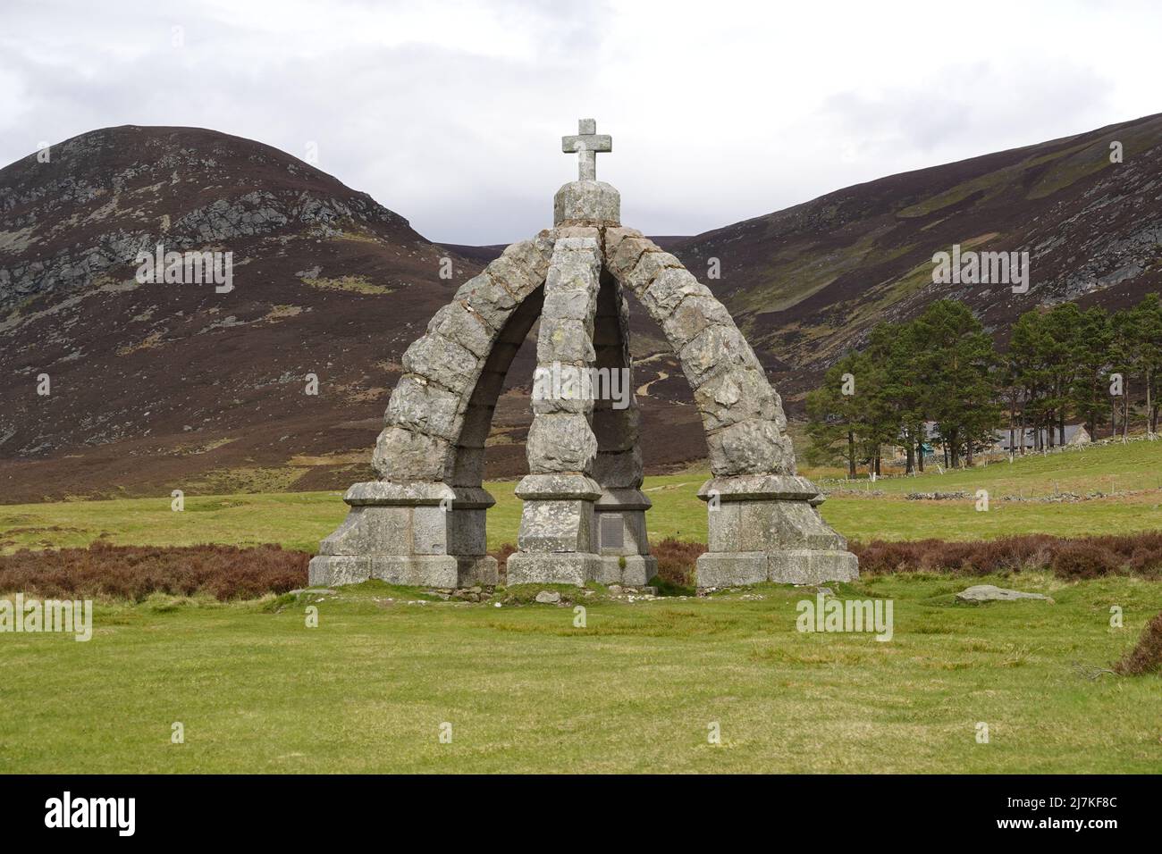 The Queen's Well, Glen Mark, Angus, Schottland, Großbritannien, anlässlich eines Besuchs von Königin Victoria und Prinz Albert im Jahr 1861 Stockfoto