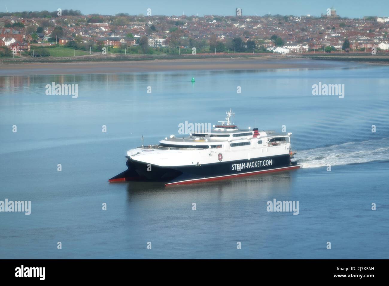 Die Isle of man Steam Packet Company Fähre Manannan, die von Liverpool nach Douglas, Isle of man, fährt Stockfoto