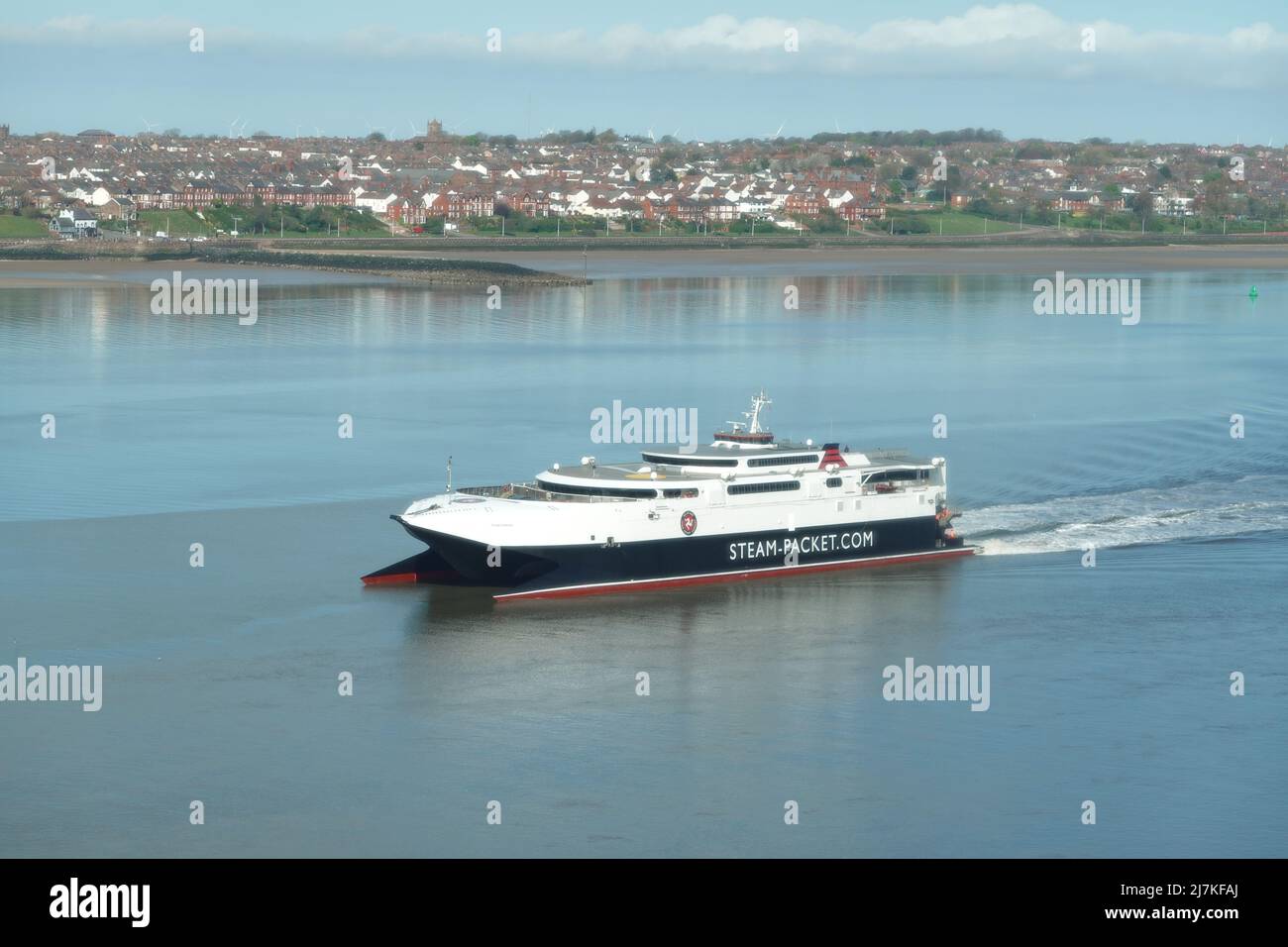 Die Isle of man Steam Packet Company Fähre Manannan, die von Liverpool nach Douglas, Isle of man, fährt Stockfoto