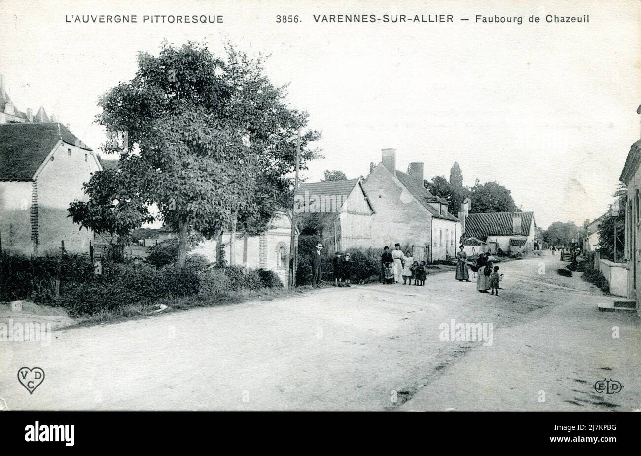 Varennes-sur-Allier Abteilung: 03 - Allier Region: Auvergne-Rhône-Alpes (ehemals Auvergne) Vintage Postkarte, Ende 19. - Anfang 20. Jahrhundert Stockfoto