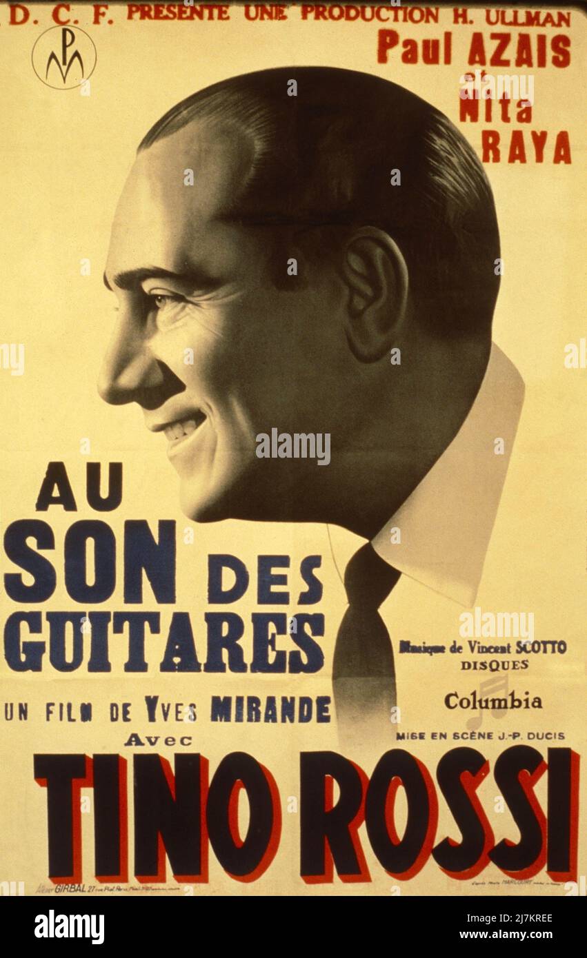 Au son des guitares Jahr : 1936 Frankreich Regie : Pierre-Jean Ducis Französisches Plakat Stockfoto