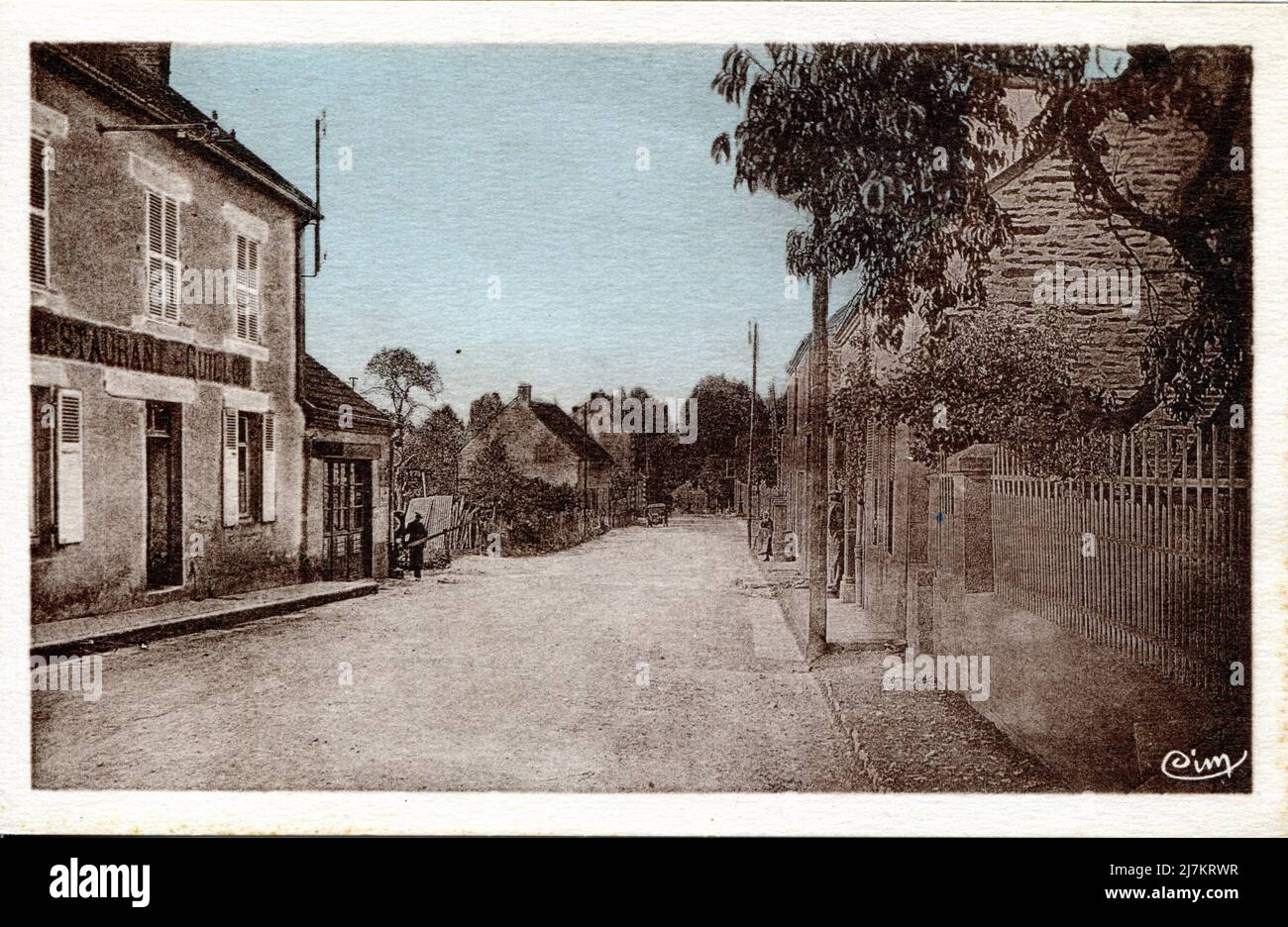 Nouzerines Abteilung: 23 - Creuse (Zentralfrankreich) Region: Nouvelle-Aquitaine (ehemals Limousin) Postkarte, Ende 19. - Anfang 20. Jahrhundert Stockfoto