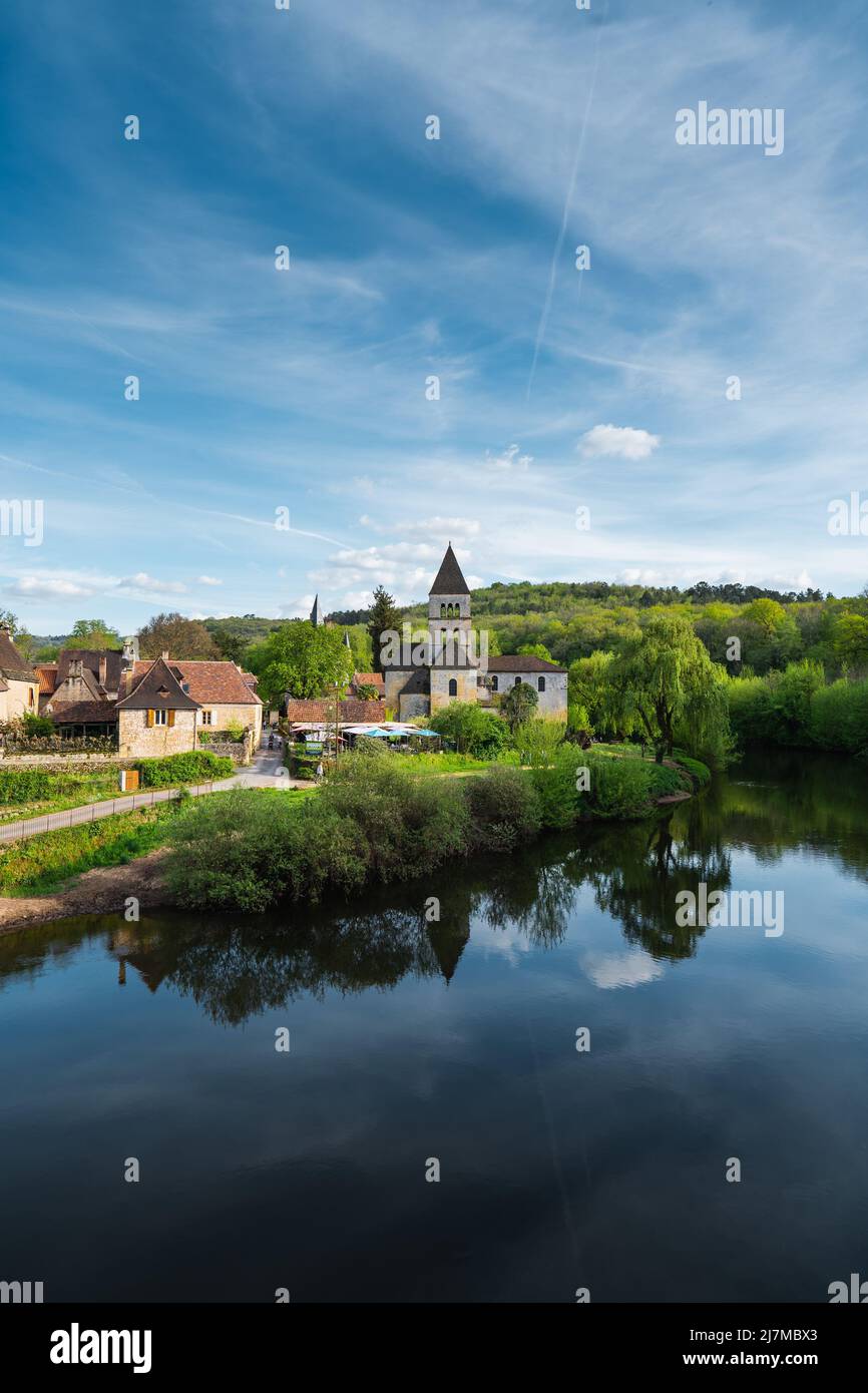 Ein französisches Dorf Saint-Leon-sur-Vezere im Südwesten Frankreichs Stockfoto