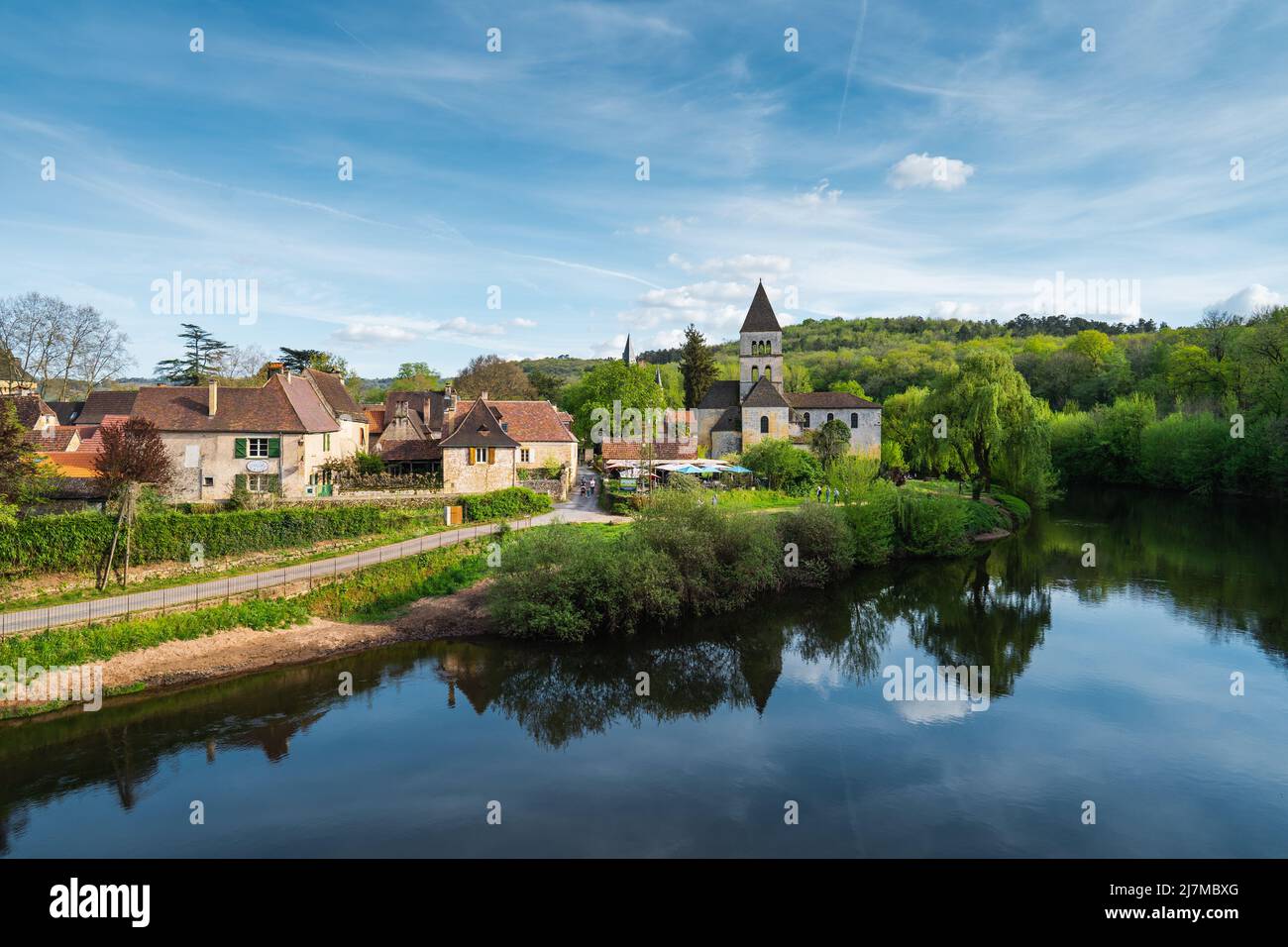 Ein französisches Dorf Saint-Leon-sur-Vezere im Südwesten Frankreichs Stockfoto