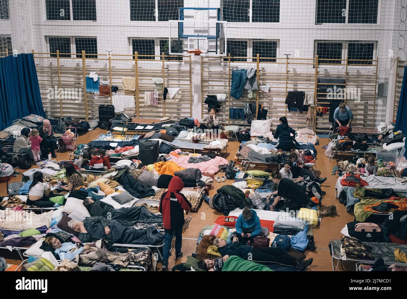 Nicolas Cleuet / Le Pictorium - Krieg in der Ukraine, Flüchtlingskrise. Elfte Kriegstage am Grenzposten Hrebene - 6/3/2022 - Polen / Lublin / HR Stockfoto