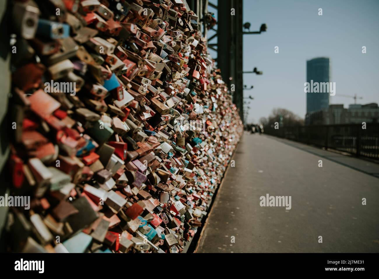 Schleusenbrücke Köln Stockfoto