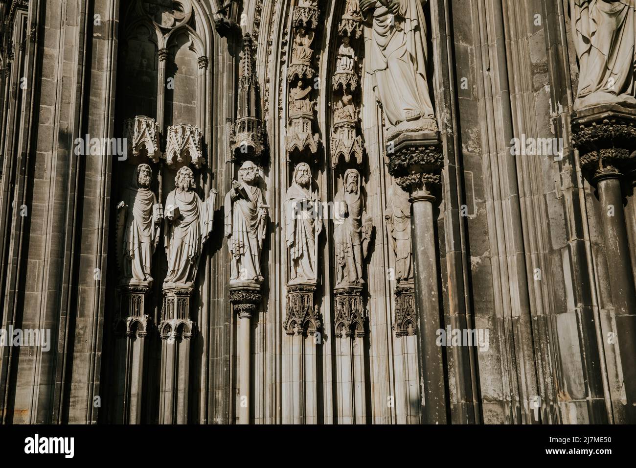 Nahaufnahme des Kölner Doms Stockfoto