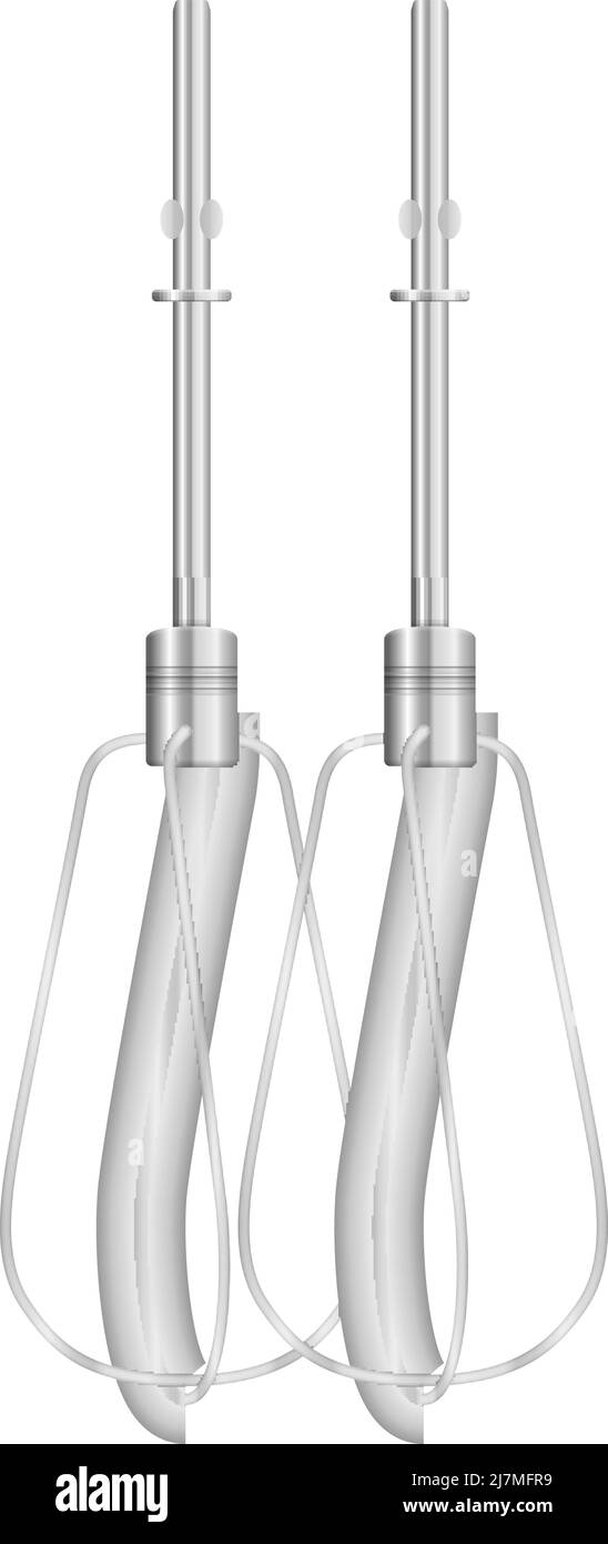 Handmixer Schneebesen auf weißem Hintergrund. Vektorgrafik. Stock Vektor