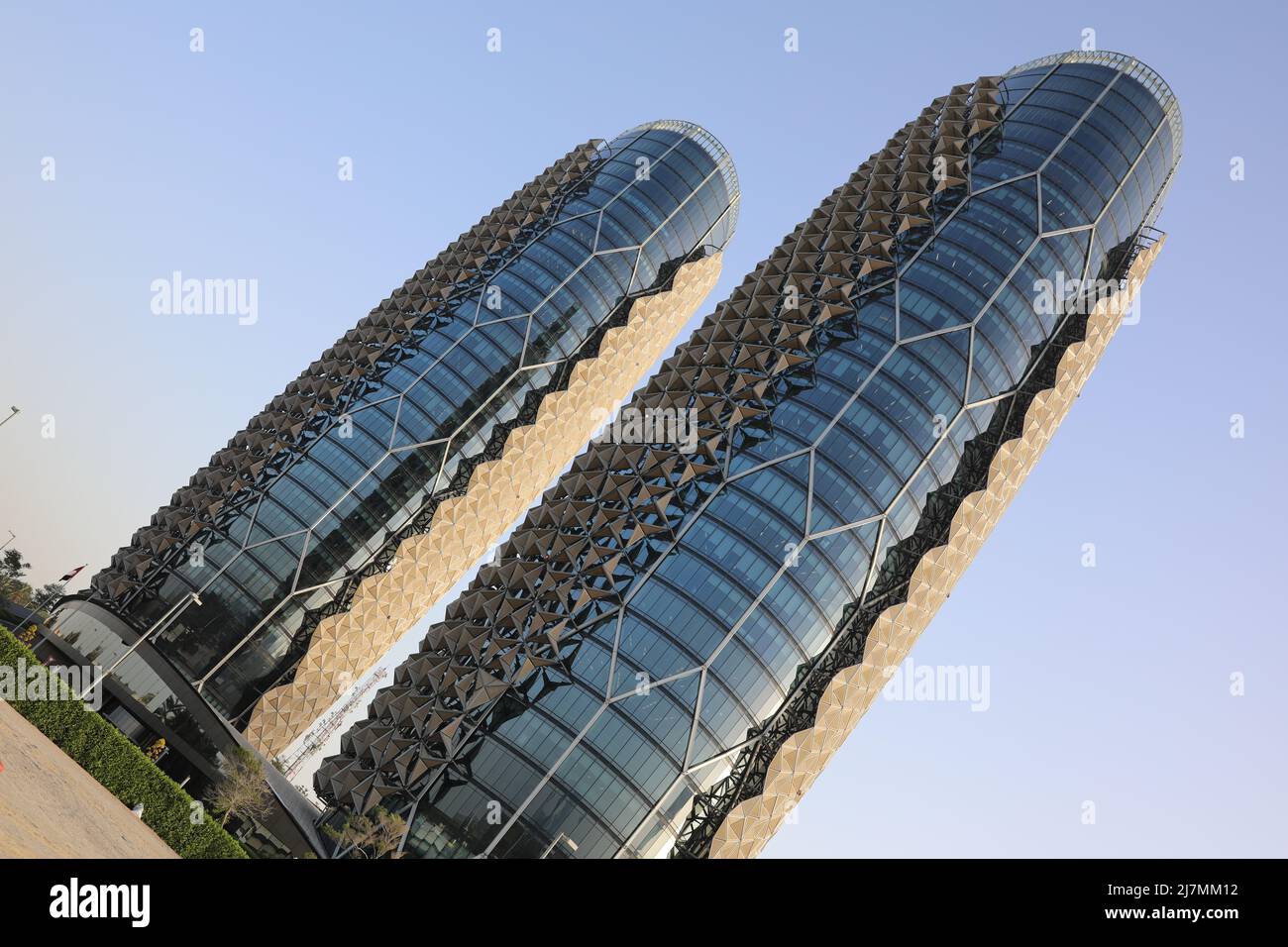 Al Bahar Towers in Abu Dhabi Stockfoto