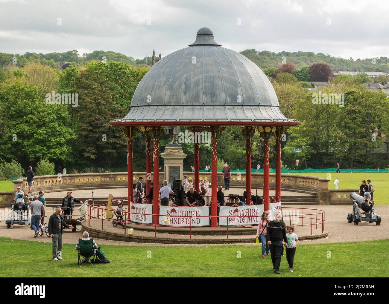 Bandstand in Roberts Park, Saltaire Stockfoto