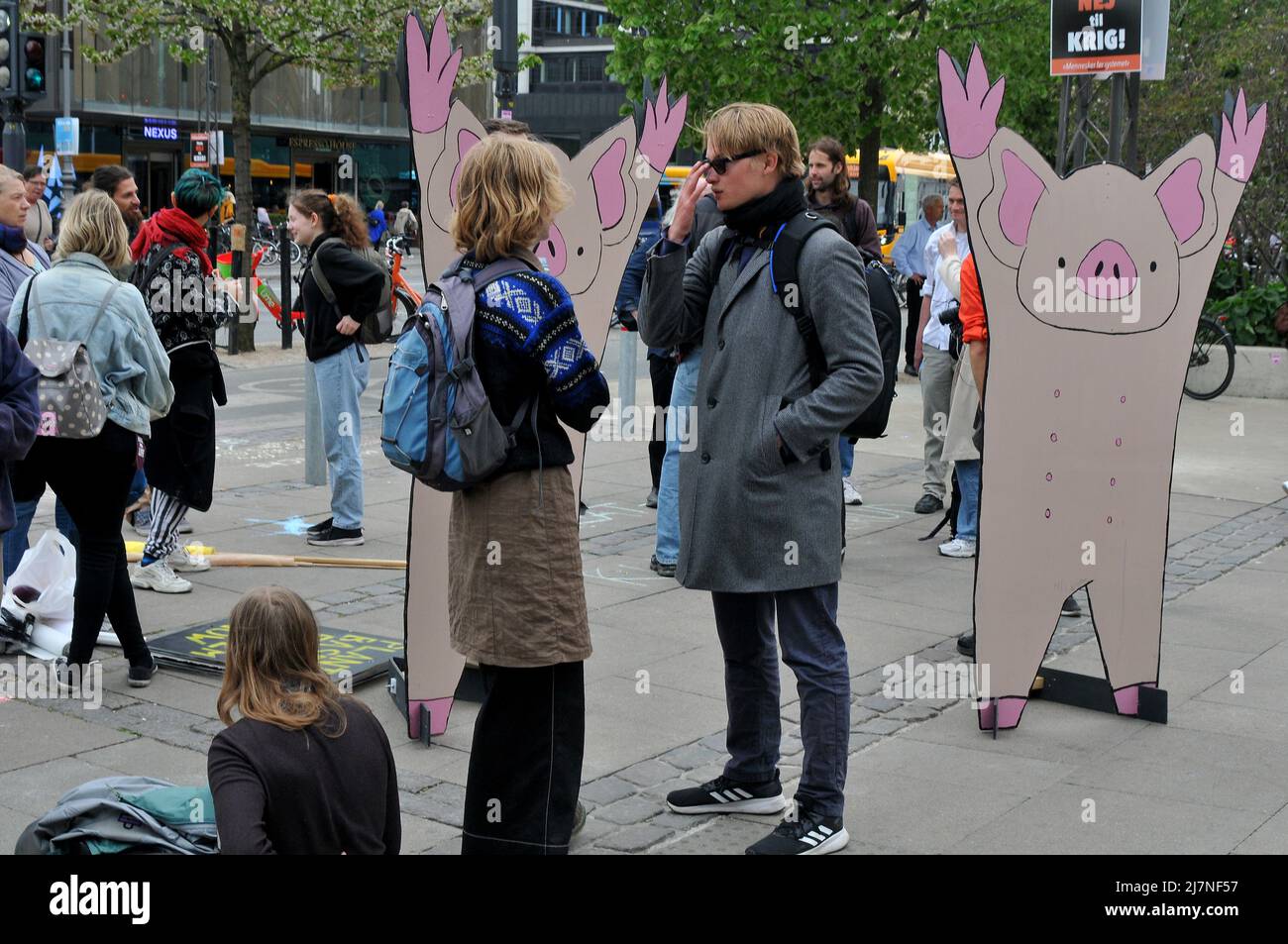 Kopenhagen/Dänemark/10. Mai 2022/Tierschutzprotest in der dänischen Hauptstadt Kopenhagen.. (Foto..Francis Dean/Dean Picturs) Stockfoto