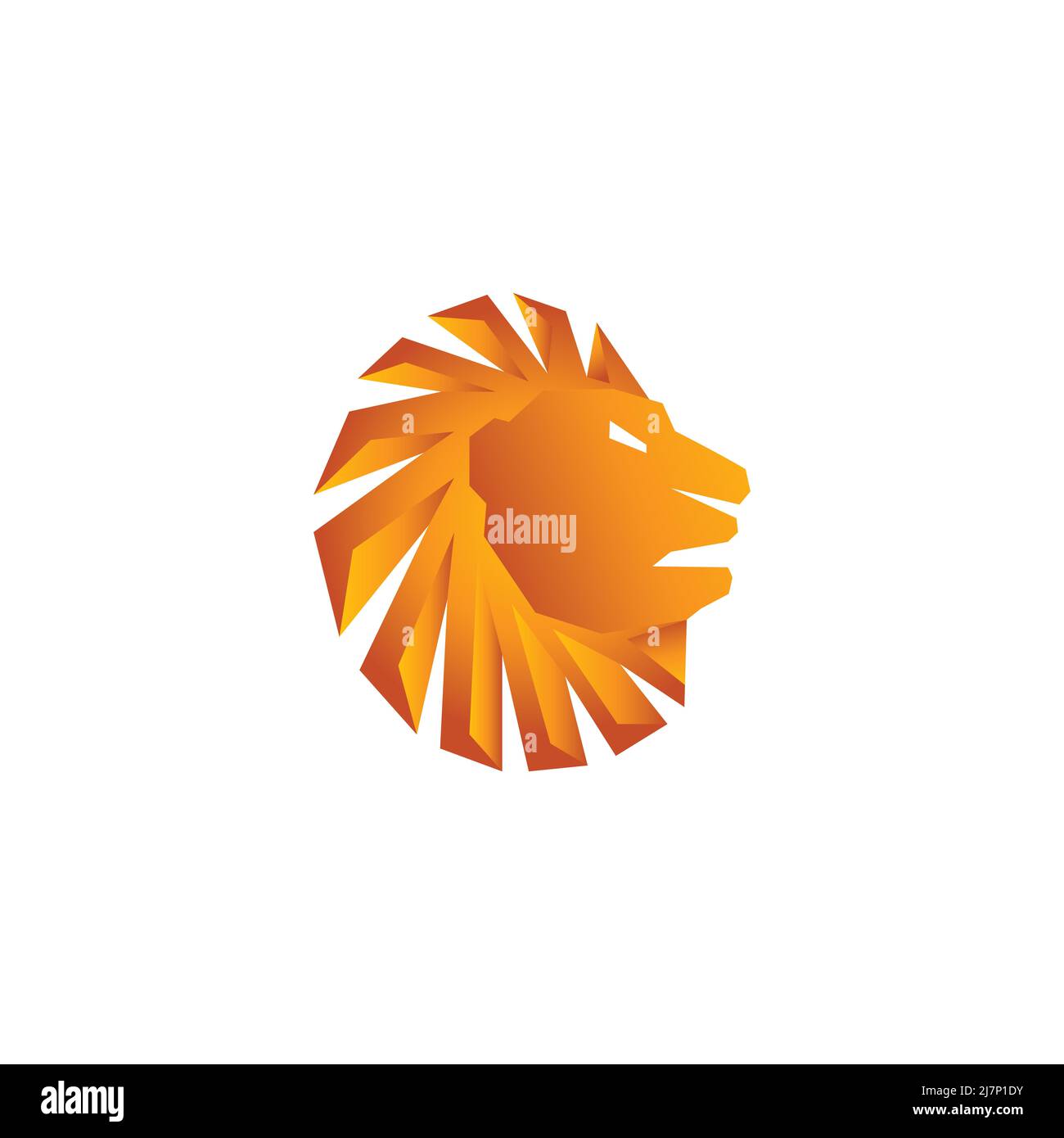 König der Löwen. Vektor isoliertes Tier. Stockfoto