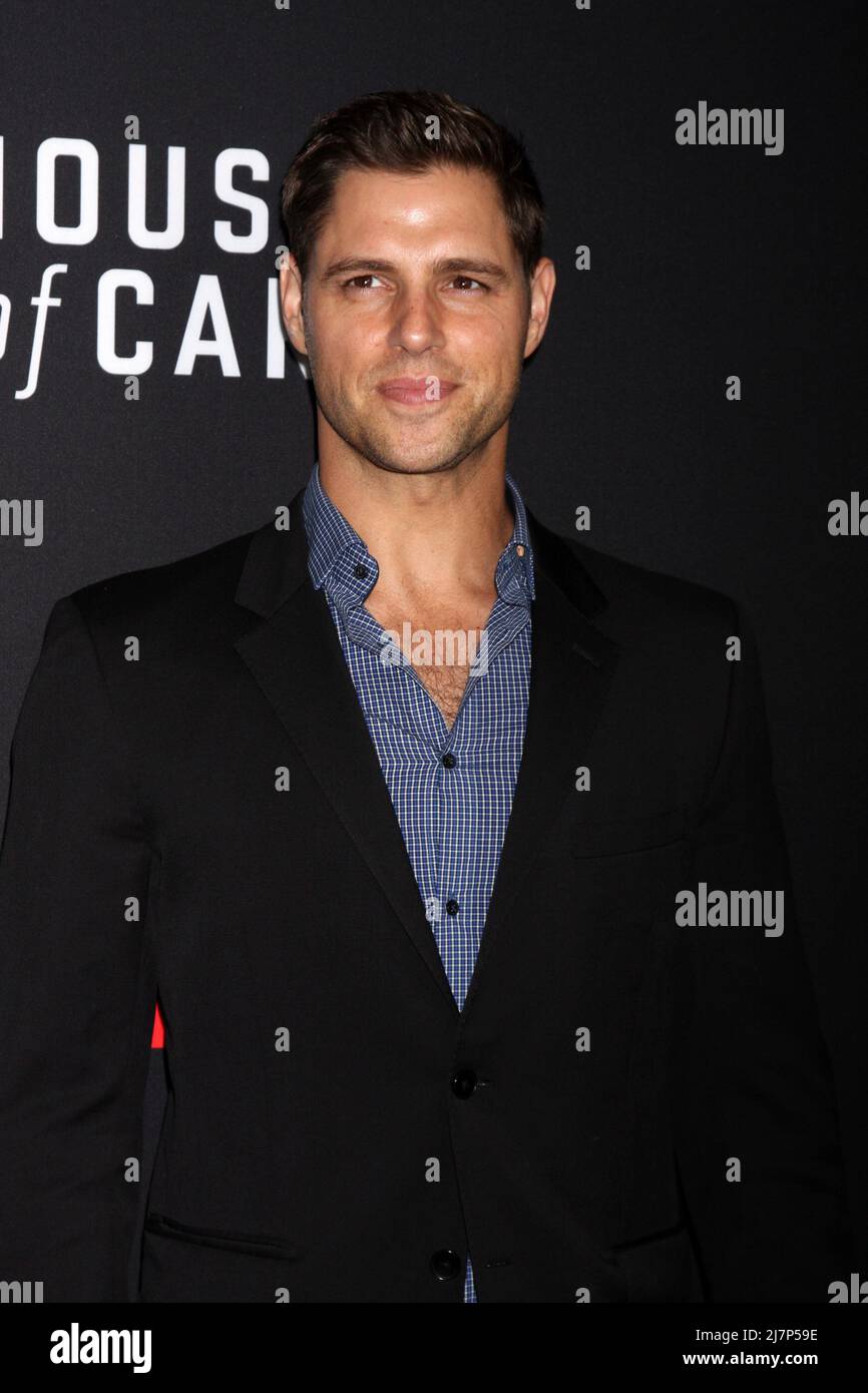 LOS ANGELES - 13. FEBRUAR: Sam Page bei der Sondervorstellung „House of Cards“ der Saison 2 bei der Directors Guild of America am 13. Februar 2014 in Los Angeles, CA Stockfoto