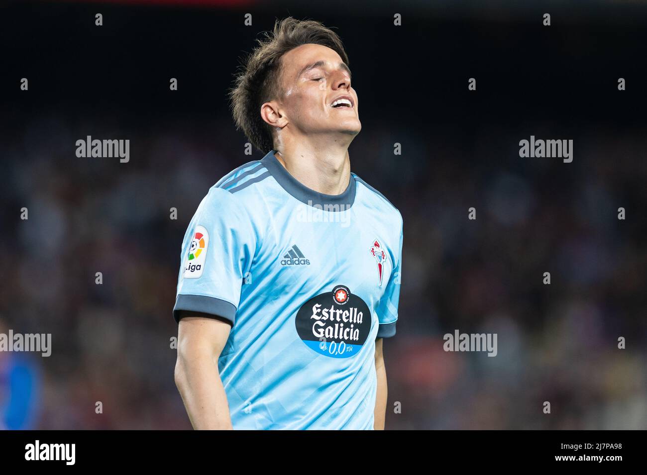 Barcelona, Spanien. 10/05/2022, , Franco Cervi von Celta de Vigo während des Liga-Spiels zwischen FC Barcelona und Real Celta de Vigoat Camp Nou in Barcelona, Spanien. Stockfoto