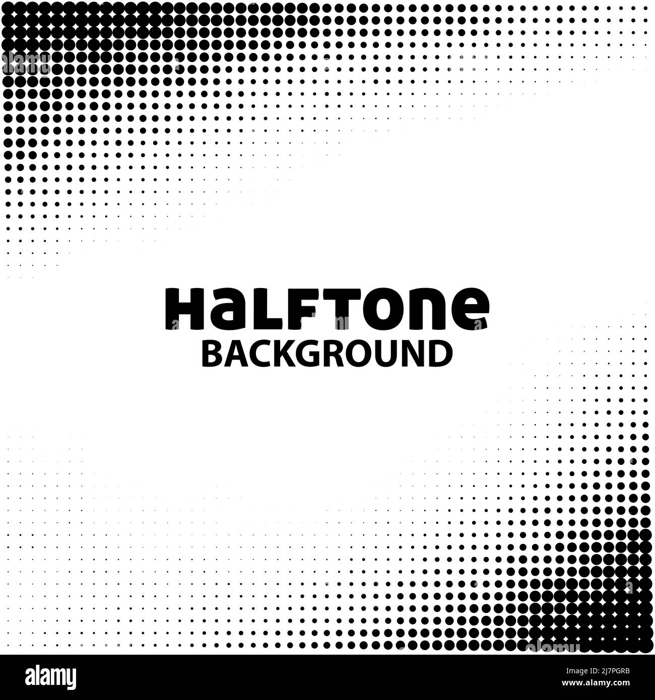 Einfacher abstrakter Schwarzweiß-Hintergrund mit Halbtoneffekt. Vektorgrafik Muster Stock Vektor