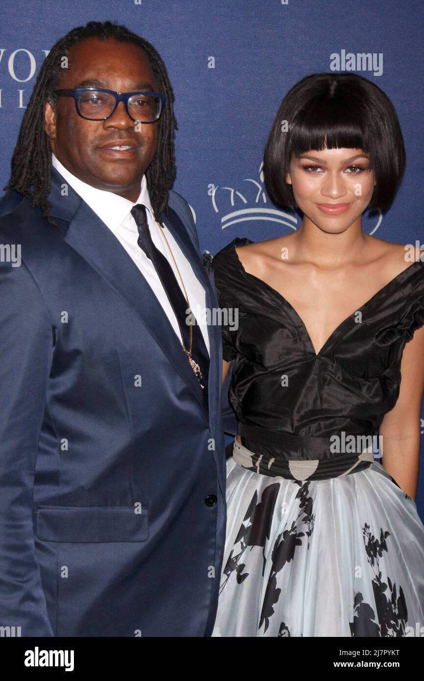 LOS ANGELES - Okt 8: Kazembe Ajamu Coleman, Zendaya Coleman bei der Gala der Princess Grace Foundation 2014 im Beverly Wilshire Hotel am 8. Oktober 2014 in Beverly Hills, CA Stockfoto