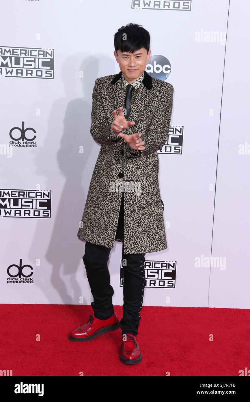 LOS ANGELES - NOV 23: Jason Zhang Jie bei den American Music Awards 2014 - Ankunft im Nokia Theater am 23. November 2014 in Los Angeles, CA Stockfoto