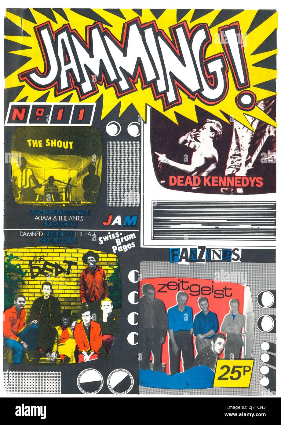 Frontabdeckung des Staus! Indie Music Fanzine No. 11. Stockfoto