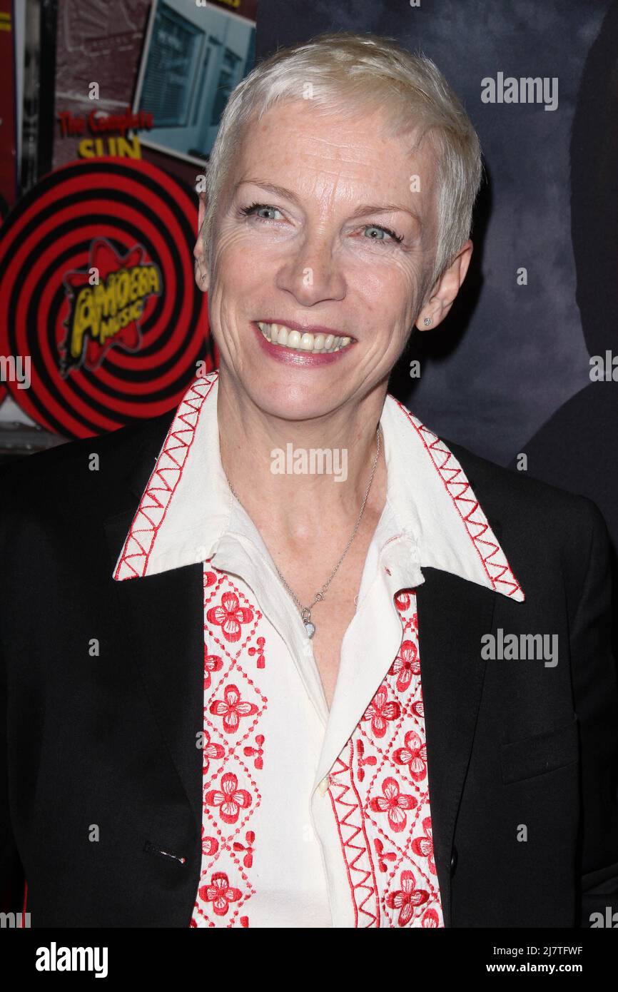 LOS ANGELES - OCT 10: Annie Lennox beim Auftritt im Geschäft, um am 10. Oktober 2014 in Los Angeles, CA, bei Amoeba Records "Nostalgia" zu unterschreiben Stockfoto