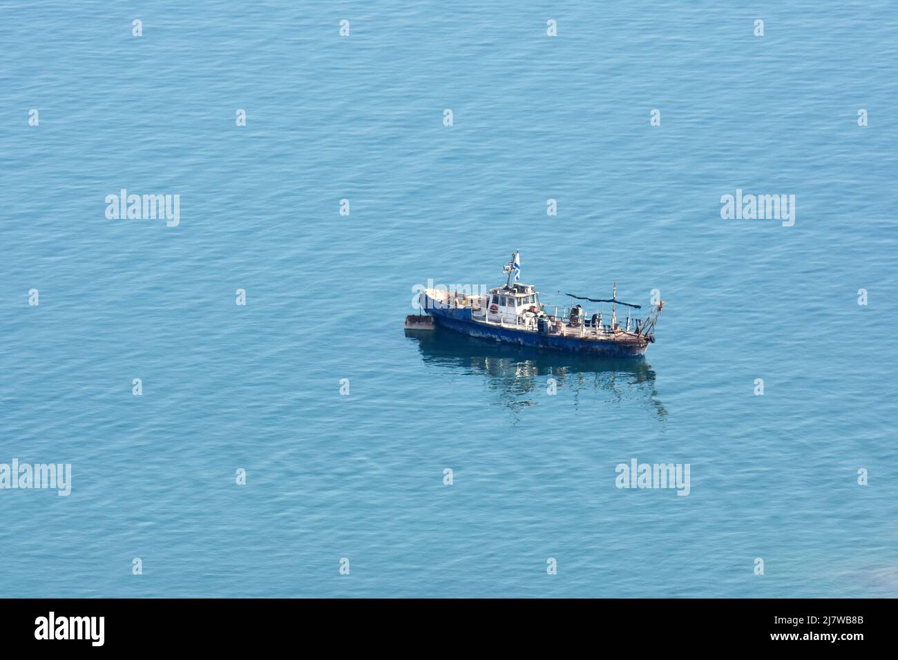 Schiff im Toten Meer, Israel Stockfoto