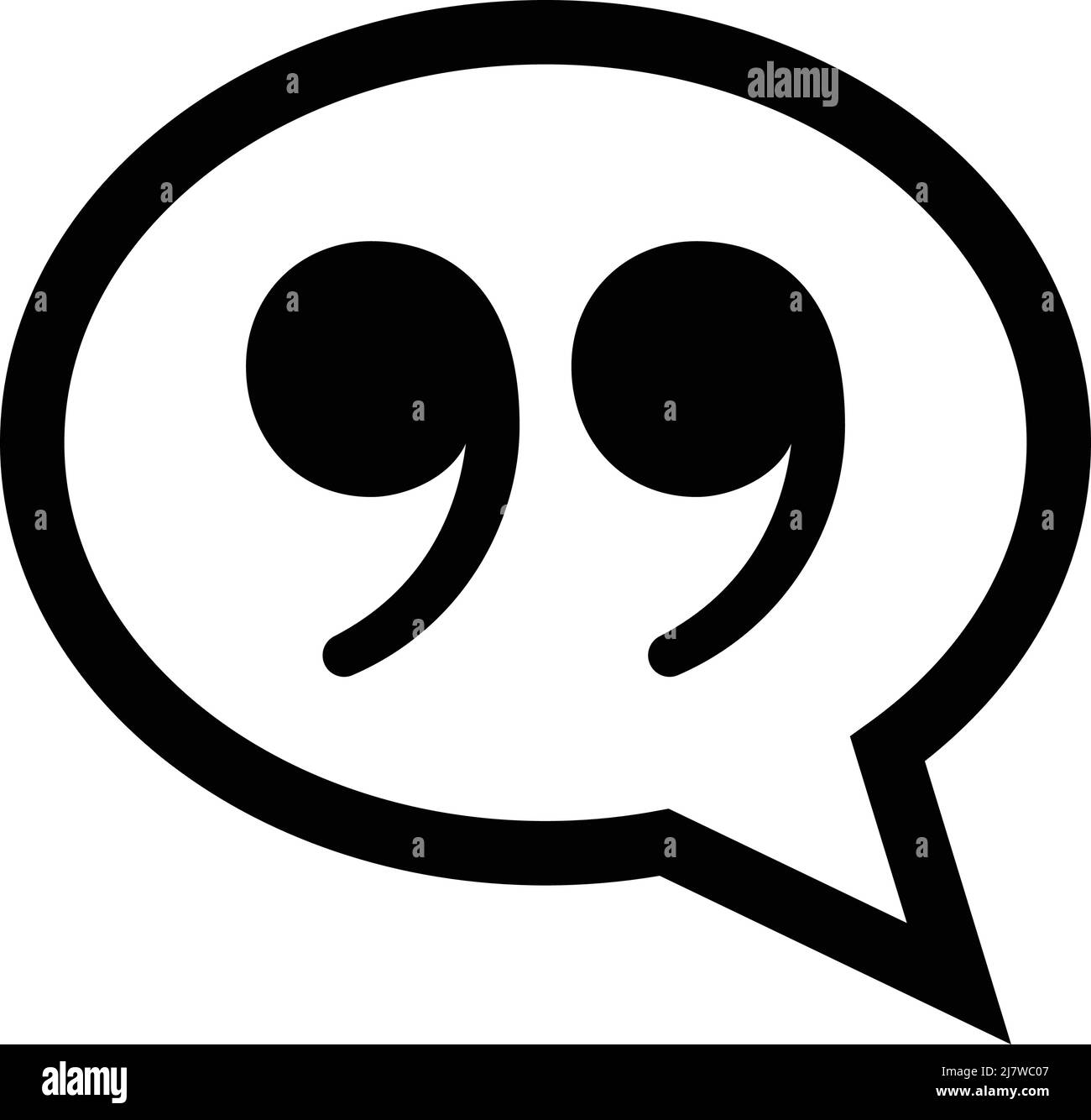 Anführungszeichen. Doppelte Anführungszeichen. Bearbeitbarer Vektor. Stock Vektor