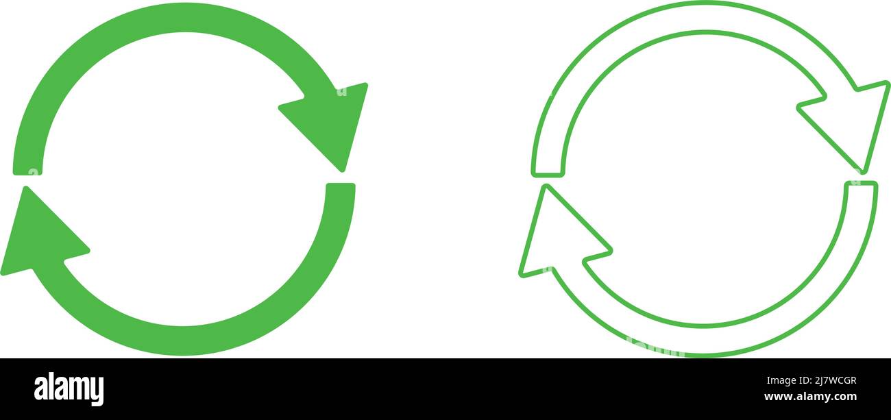 Eine Reihe von Recycling-Markensymbolen. Bearbeitbarer Vektor. Stock Vektor