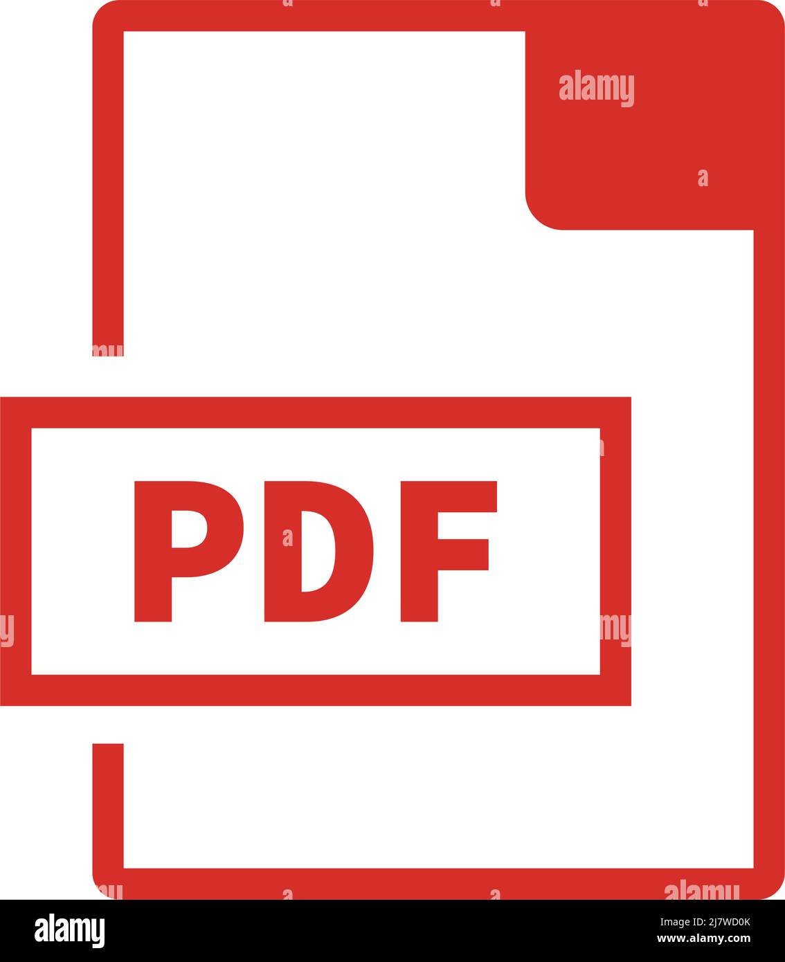 PDF-Datei. Vektor für elektronische Dokumente. Bearbeitbarer Vektor. Stock Vektor