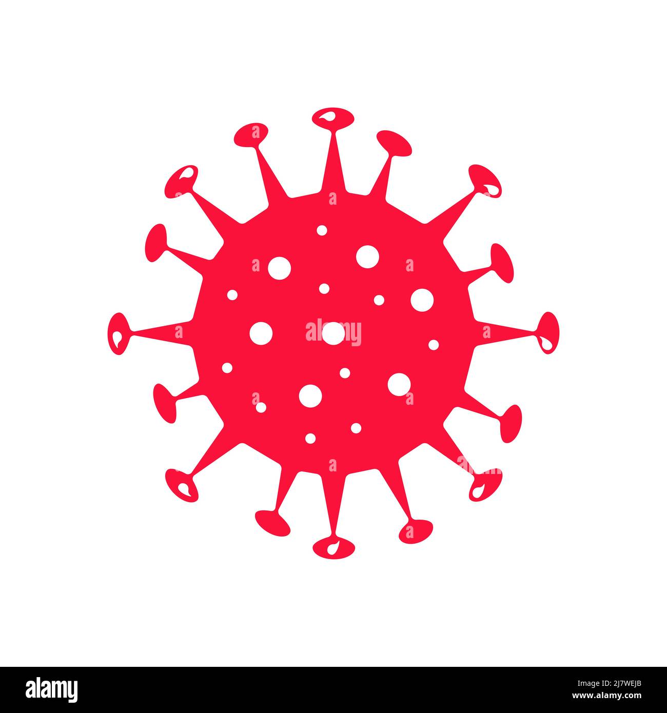 Flaches Vektorsymbol für Viren. Covid-19 Vektorzeichen Stock Vektor