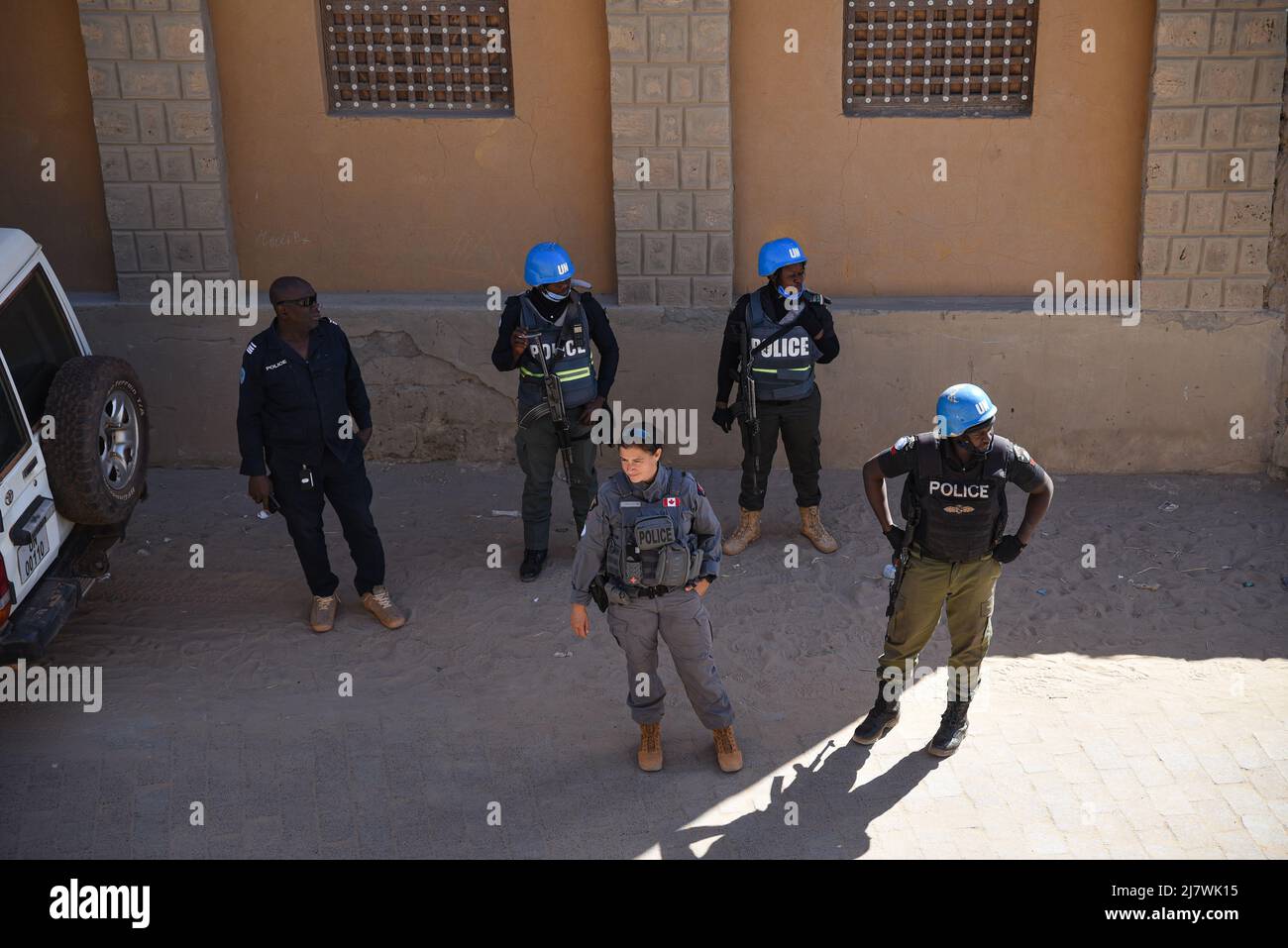 Nicolas Remene / Le Pictorium - Polizei der Vereinten Nationen (UNPOL) in Mali - 10/2/2022 - Mali / Tombouctou (Timbuktu) / Tombouctou (Timbuktu) - Membe Stockfoto