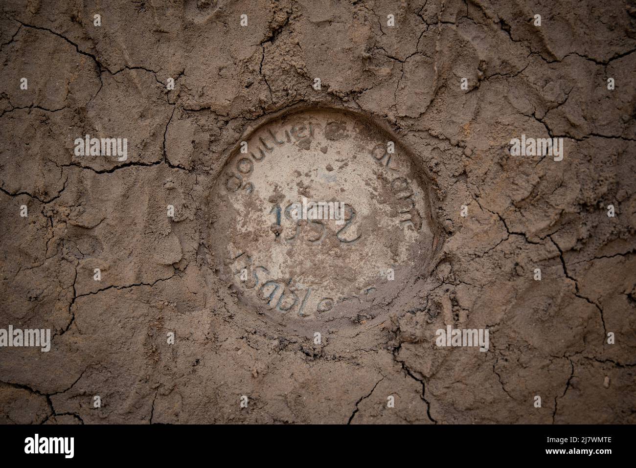 Nicolas Remene / Le Pictorium - die Sankore Moschee in Timbuktu. - 27/9/2021 - Mali / Timbuktu / Timbuktu - die Anzeichen einer Rinne an einer bestimmten Ti Stockfoto
