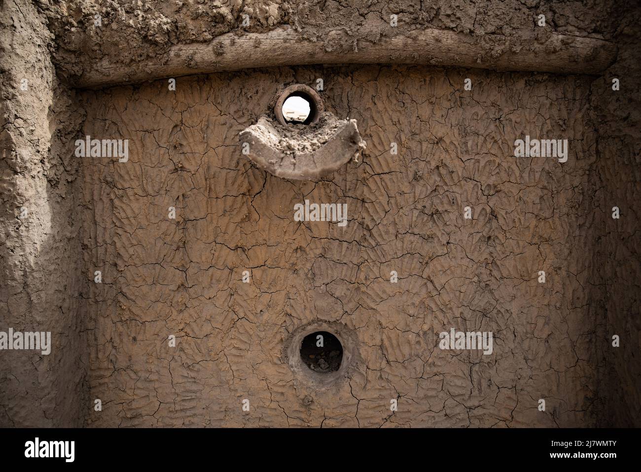 Nicolas Remene / Le Pictorium - die Sankore Moschee in Timbuktu. - 27/9/2021 - Mali / Timbuktu / Timbuktu - Rinne nach der Verputzung der Sa Stockfoto