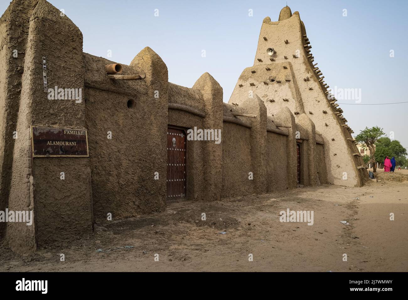 Nicolas Remene / Le Pictorium - die Sankore Moschee in Timbuktu. - 27/9/2021 - Mali / Timbuktu / Timbuktu - Blick auf das Minarett des Sankore Mo Stockfoto