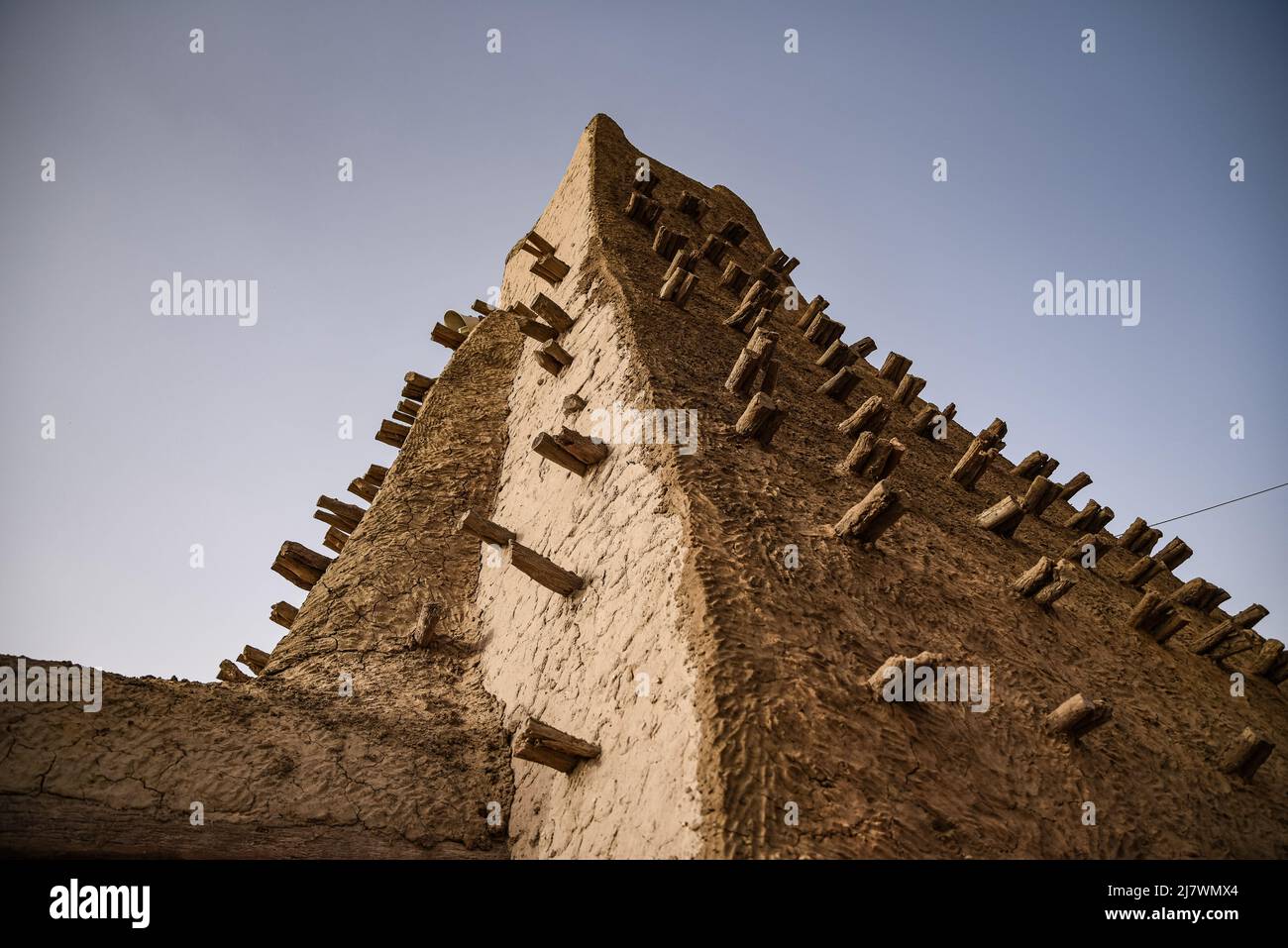 Nicolas Remene / Le Pictorium - die Sankore Moschee in Timbuktu. - 27/9/2021 - Mali / Timbuktu / Timbuktu - Blick auf das Minarett des Sankore Mo Stockfoto