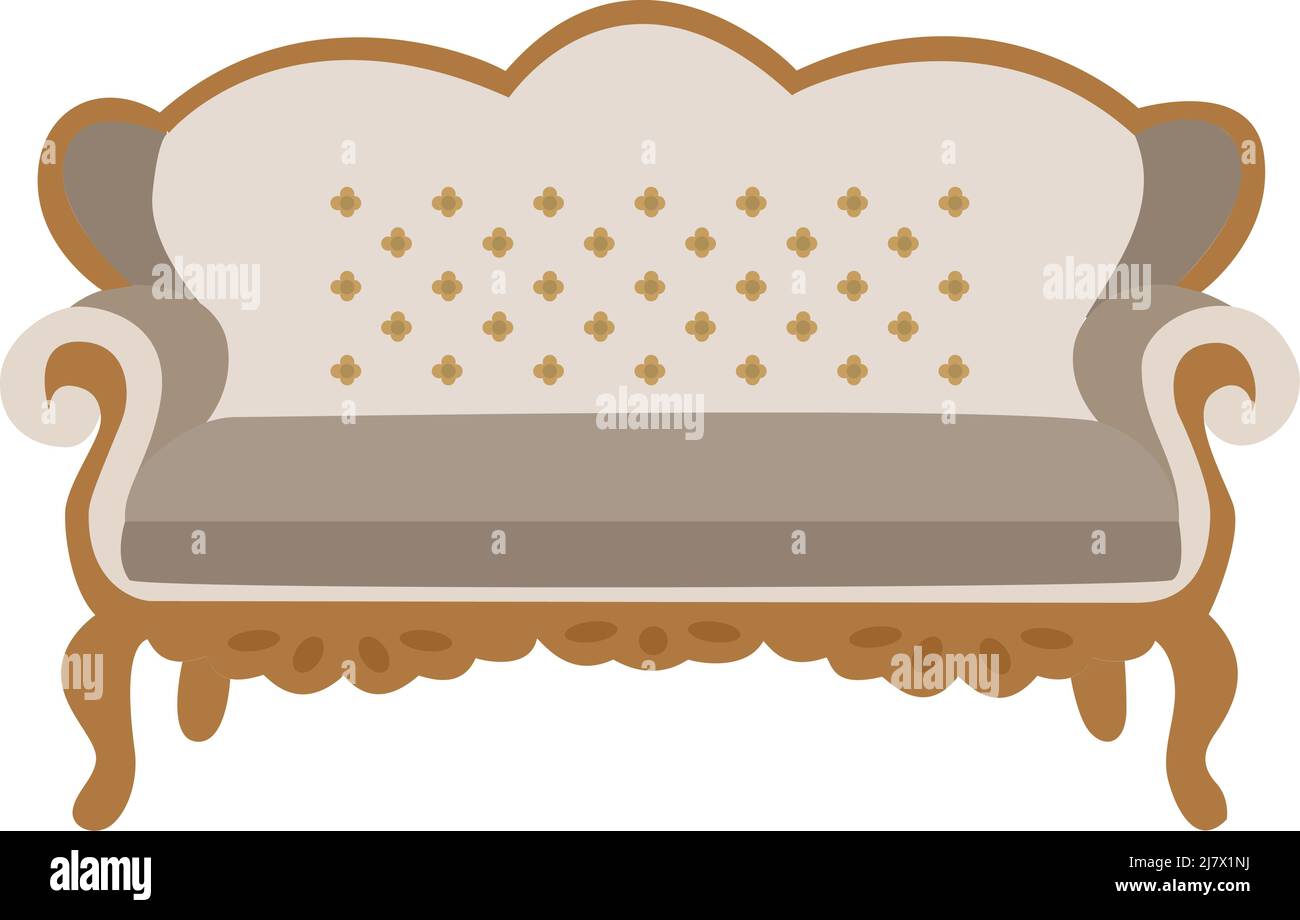Sessel oder Sofa isoliert auf weißem Hintergrund Stock Vektor
