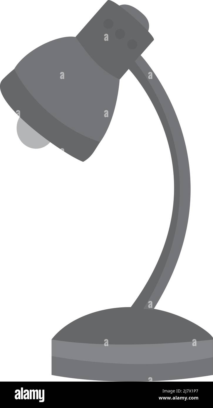Abbildung einer schwarz-weißen Lampe. Mit weißem Hintergrund Stock Vektor