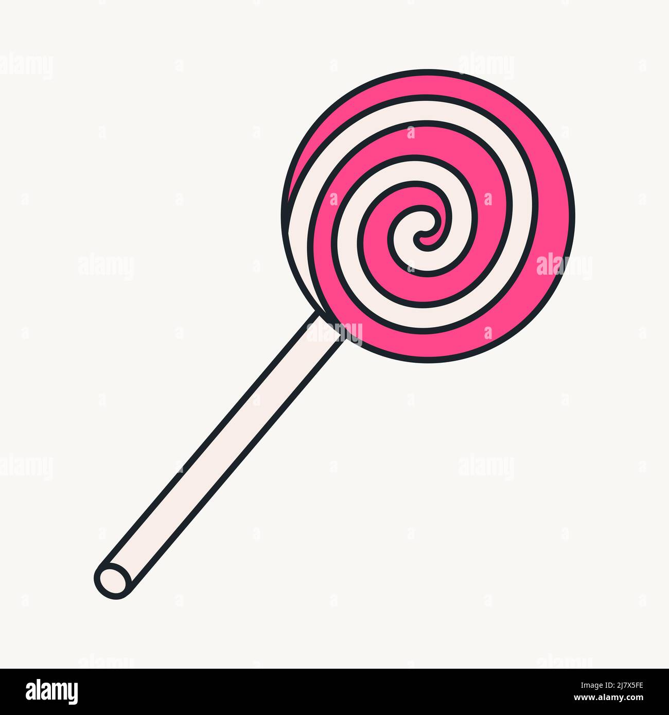Cartoon Vektor lustig niedlich Comic-Figuren, Lollipop. Stock Vektor