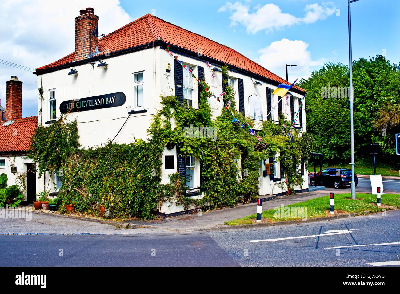 Der Cleveland Bay Pub, der erste Eisenbahnkneipe der Welt, Yarm on Tees, England Stockfoto