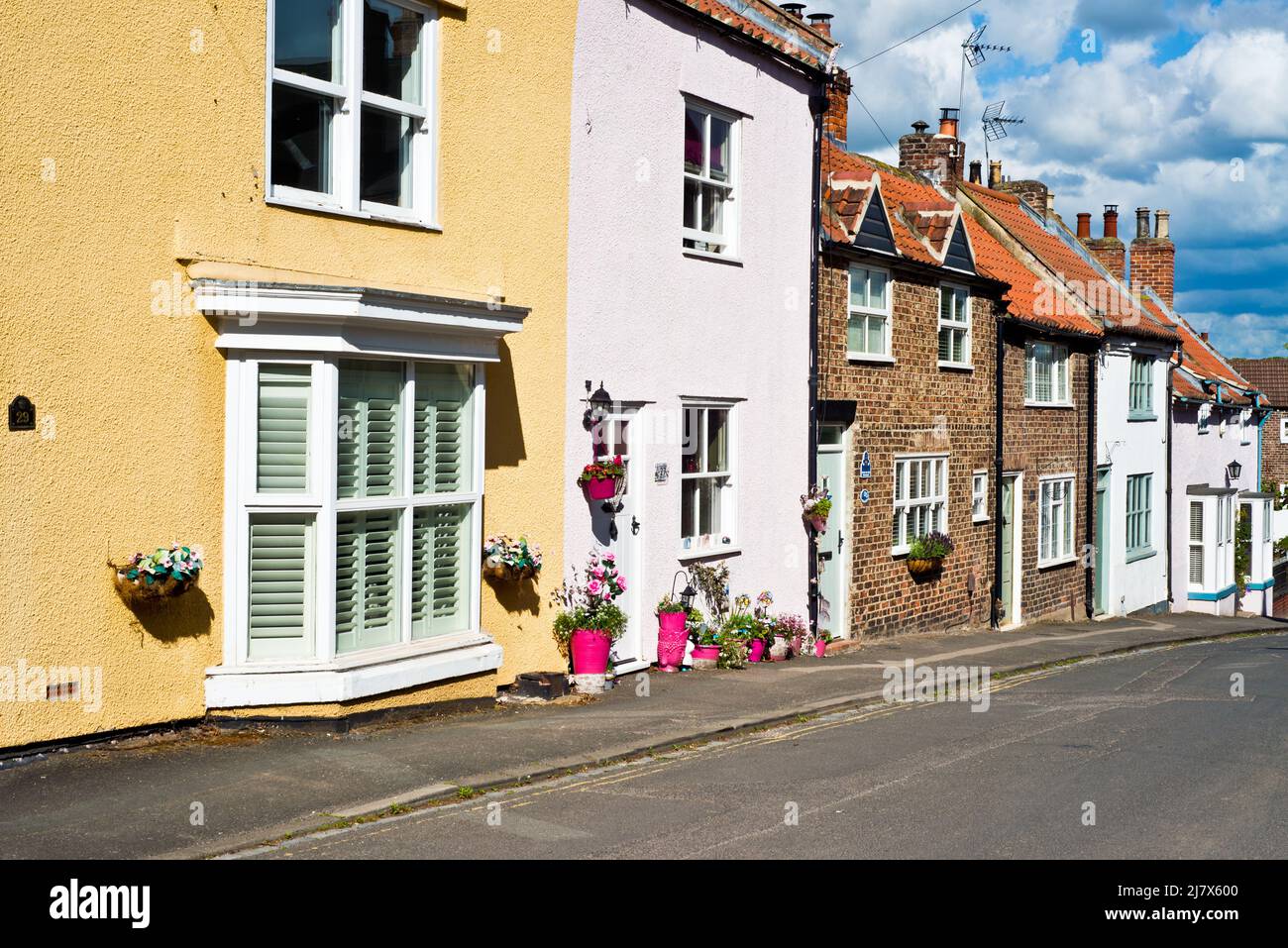 Ferienhäuser in Bentley Wynd, Yarm on Tees, England Stockfoto