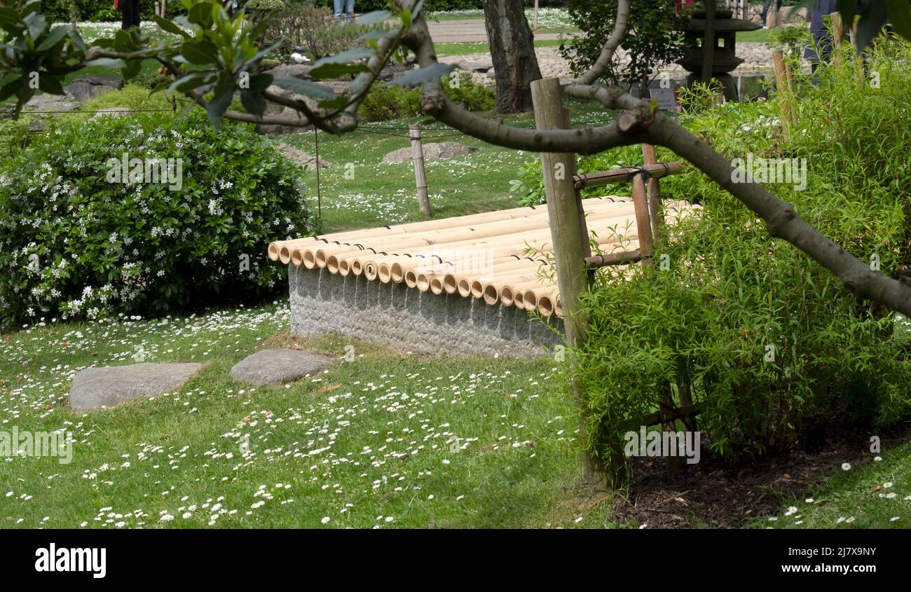 Wunderschöner japanischer Garten im Herzen von London, Großbritannien Stockfoto