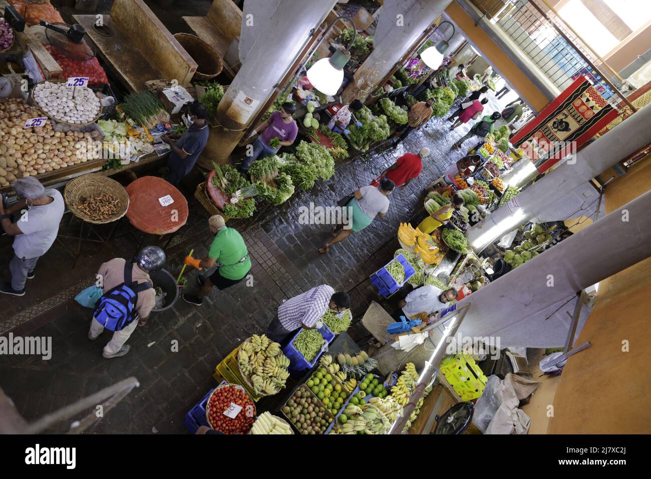 Port Louis Central Market Stockfoto